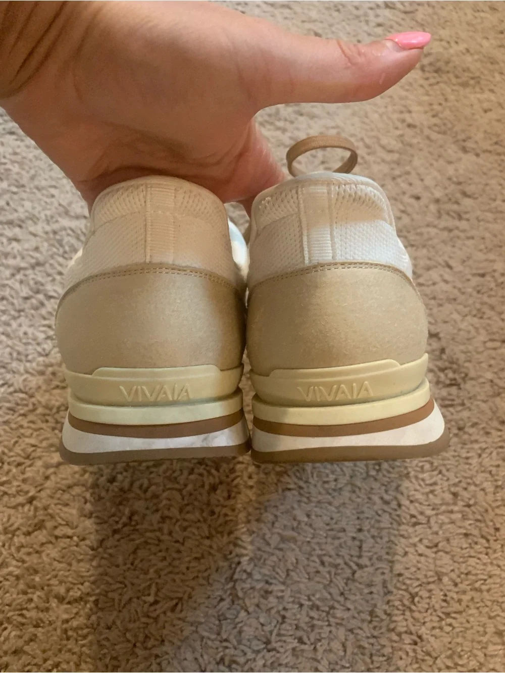 Vivaia Allday Unisex Slip-On Mesh Sneakers Sneakers White Ivory Cream